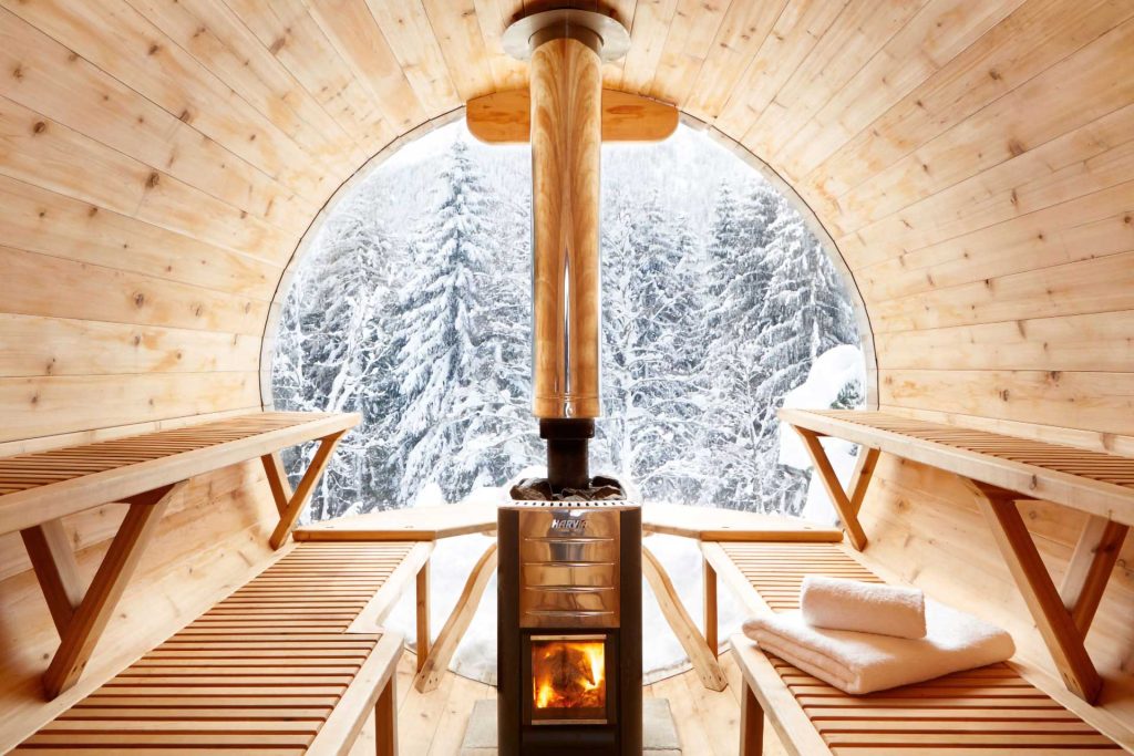 Luxury Ski Chalets in Chamonix with mountain view and sauna