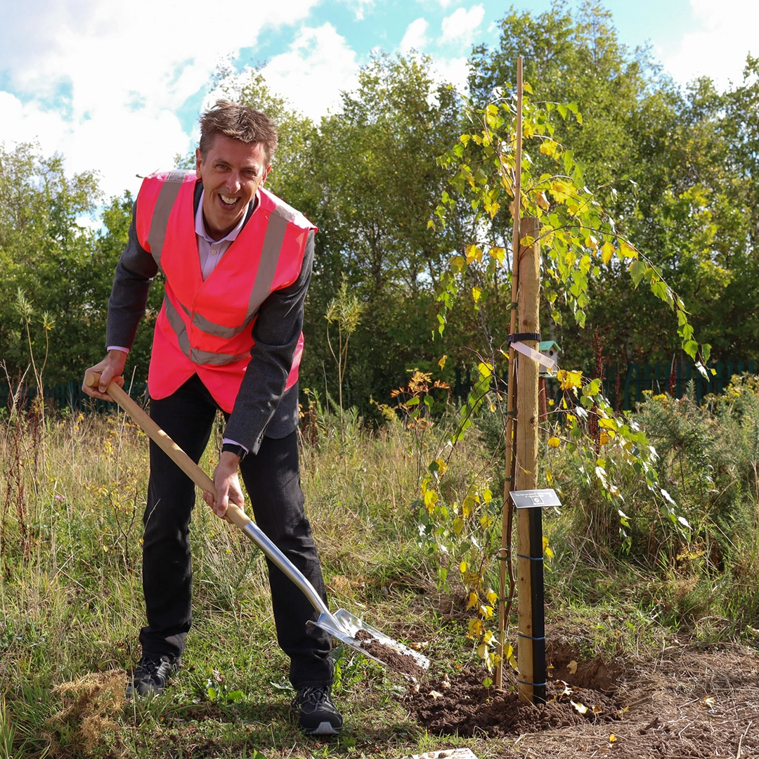 Whip tree planting biodiversity project